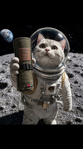 We Went Back to the Moon…and He Brought ALL His EDC's 😂🐱 | Funny Space Short
