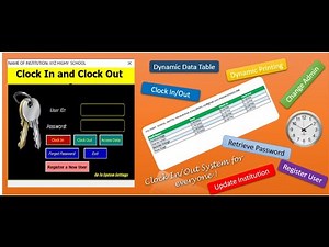 Institution Clock In - Clock Out System In VBA/EXCEL