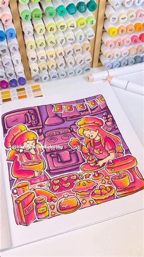 Pink Galentine’s Day Coloring 💕 | Cozy, Relaxing & Aesthetic Vibes