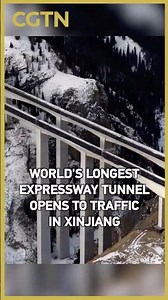 World's longest expressway tunnel opens to traffic in Xinjiang