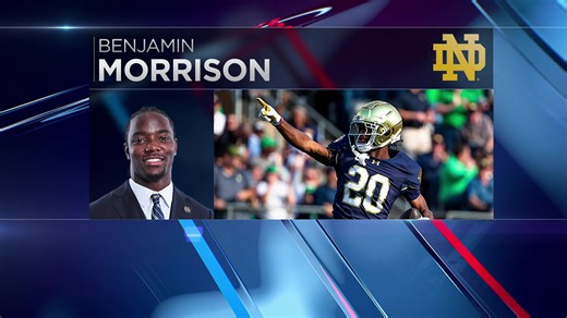 Bucs legend Simeon Rice welcomes Benjamin Morrison to the Krewe 👏 📺: #NFLDraft on NFLN/ESPN/ABC | Tampa Bay Buccaneers