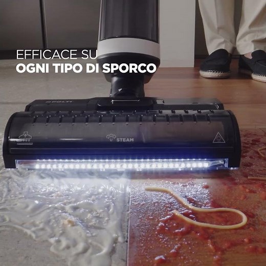 Polti Rollysteam WD30C, lavapavimenti che aspira, lava e igienizza con il vapore - Family