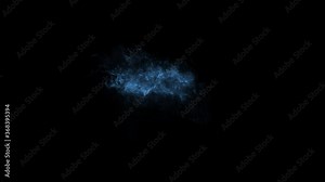 Shockwave energy explosive of hot particles blue. Energy animation , cartoon energy animation, explosion energy animation.
