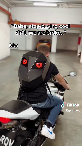 IT FINALLY CAME ON OUR SHOP! #led #ledbackpack #bikers #motorcycle #amazonfinds #tiktokmademebuyit