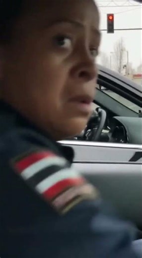 Police Officer Shocked at the Red Light by a Gorilla Driver