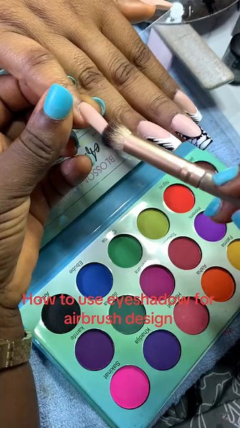 Eyeshadow Tutorial: Airbrush Design for Nails