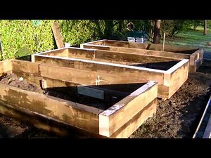 Building sleeper garden raised beds - How to
