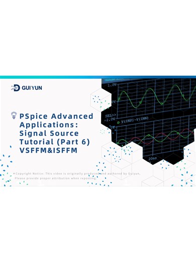 06.Signal Source Tutorial (Part 6) - VSFFM & ISFFM I PSpice Advanced Applications 📊 In This Video, You'll Learn: ✅How to create a new project and place the VSFFM / ISFFM FM source in PSpice ✅ How to add the Source.olb library to your design ✅ The mathematical model and 5 key parameters of the VSFFM (ISFFM) source ✅ The meaning of VOFF, VAMPL, FC, FM, and MOD 🔗 Related Tutorials: OrCAD PCB Layout: 5 Hidden Features You Need to Know PSpice Quick Start Series! 👋 Stay Connected! Subscribe for wee