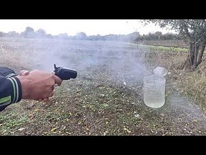 black powder revolver Colt peperbox 36 cal. Pietta slow motion shooting