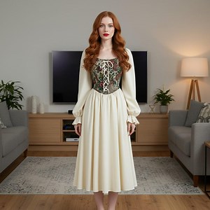 Renaissance Medieval Festival Dress, Ren Faire Fantasy Dress, Halloween Witch Costume, LARP Cosplay Dress for Womens, Floor Length Dress - Etsy