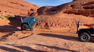 9.5K views · 189 reactions | Hittin the red rocks at Winter 4x4 Jamboree in the 6 door eco diesel Bahama Mama! #Jeep #6Door #SixDoor #Wrangler #PlanB #SandHollow #MegaX2 #MX2 #Winter4x4Jamboree #EcoDiesel #BahamaMama | MEGA X 2 | Facebook