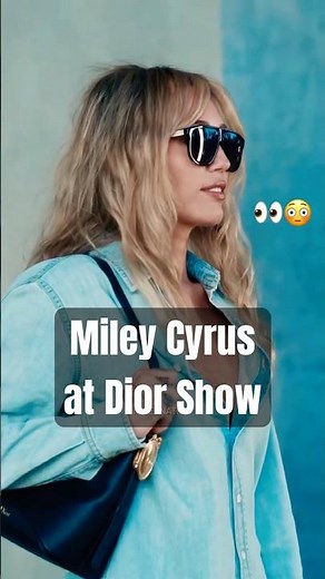 Miley Cyrus in Full Denim Look at the Dior Cruise 2027 Show ✨ | #shorts #mileycyrus