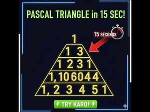 Pascal Triangle in C | Number Pattern Program in C | Logic + Code + Output Explained