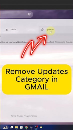 Remove Updates Category Tab in GMAIL