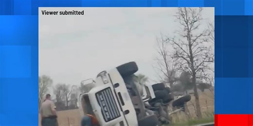 1 dead in concrete truck rollover crash