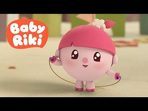 BabyRiki Ro - Grohi și Panda sar coarda | Desene animate educative pentru copii