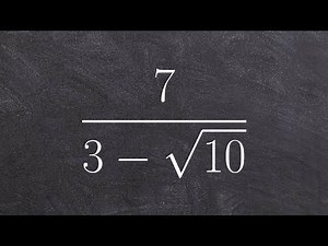 Simplifying a radical expression by rationalizing the denominator as a binomial