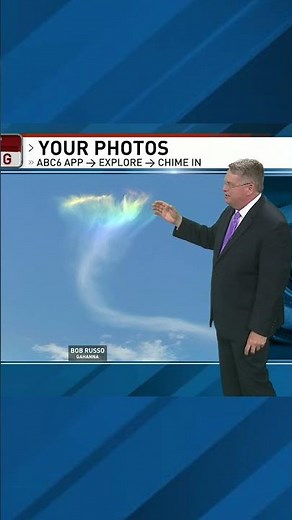 What are these colorful rainbow clouds in the sky?