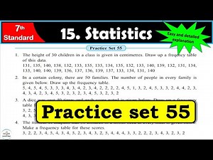 Practice set 55 Class 7 | Chapter 15 Statistics |All Question Answers | Maharashtra Board