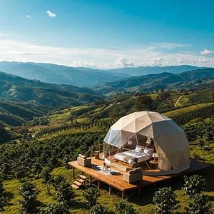 [Hot Item] Luxury Family Glamping Geodesic Dome Tent for Outdoor Adventures