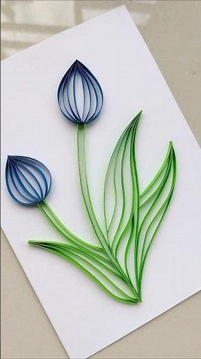 Beautiful Handmade Quilling Art Tutorial 🌷#shorts #diy #paperart #quilling #youtubeshorts