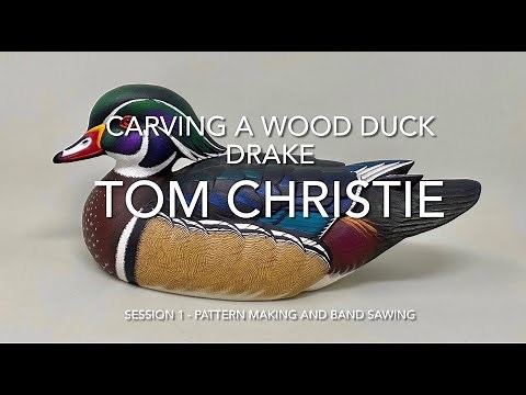 Wood Duck Drake Carving Session 1 - Pattern Development and Band Sawing