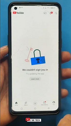how to fix we couldn't sign you in youtube/we couldn't sign you in youtube #shortvideo #shortsvideo