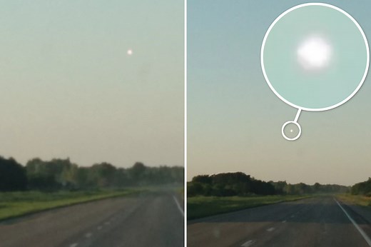 Family spot UFO hovering over road after thinking it was a star