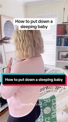 How to put down a sleeping baby 🩷 How many times has your baby fallen asleep on you, only to wake as soon as you put them down? Do this: - snug swaddle - loud white noise - lower into their bed on their side, feet first - keep patting their bottom - roll onto their back for sleep The success of your little one staying asleep will also depend on a few other factors - primarily that their wake windows are right and that they’re well winded. If you’re having trouble with this, let us know in the c