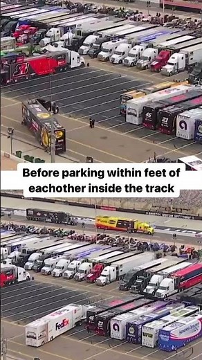 Parking a #NASCAR hauler at Bristol Motor Speedway