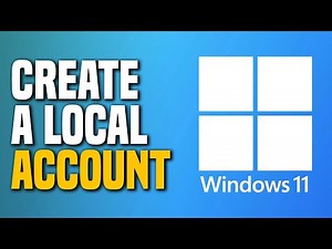 How To Create Local Account In Windows 11 (EASY!)
