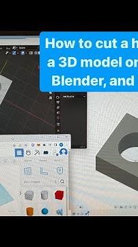 How to cut a hole in Tinkercad, Blender, and Fusion360