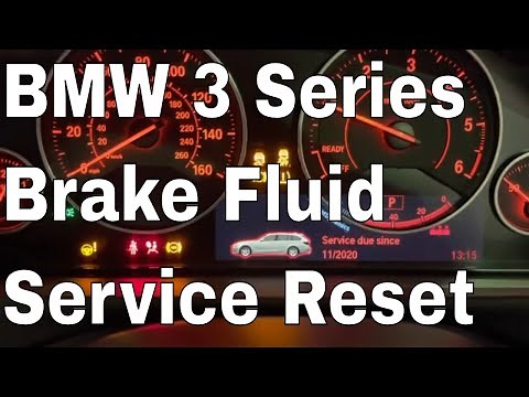 BMW 3Series Brake Fluid Warning Light Reset Service Due Message Reset F3x