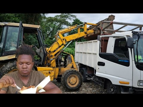 Working as a driver helper for a day Delivering materials for customers small progress