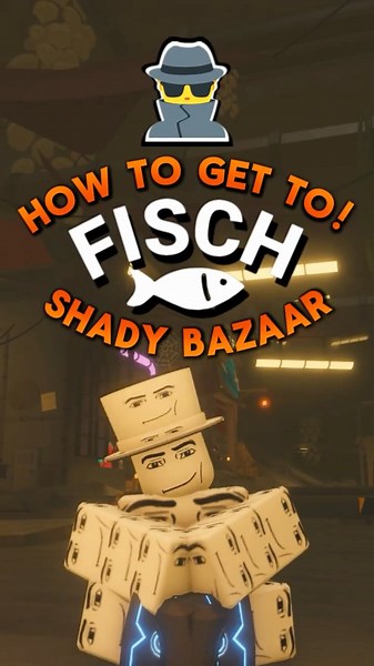 HOW TO GET TO THE SHADY BAZAAR IN FISCH! 🤿🎣🕵️‍♂️ #fisch