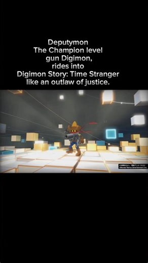 Deputymon draws his gun for justice across Digital World Illiad #digimonstorytimestranger