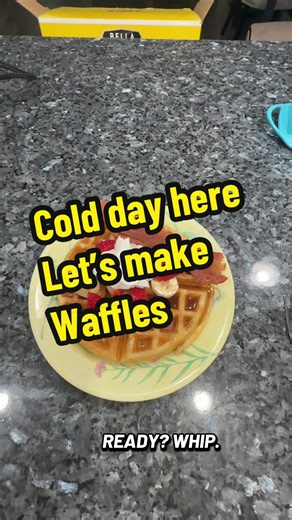 It’s one of those cold days in NC where you just want to slow down and stay cozy. So we’re making warm waffles topped with fresh fruit, because it’s easy, comforting, and feels like a little hug. Simple ingredients, zero stress, and the perfect way to spend a chilly day at home. #coldday #comfortfood #easywaffles #waffles #StayCozy