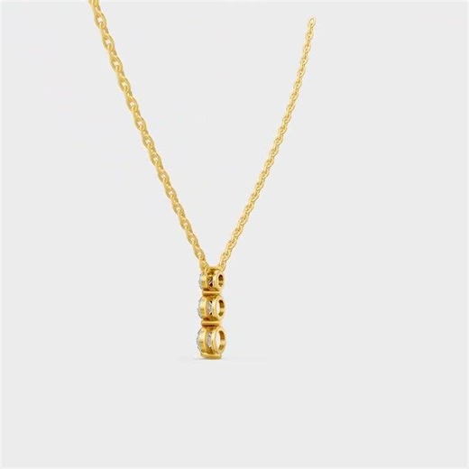 1.11 Ct Round Lab-Grown Diamond Pendant With Chain