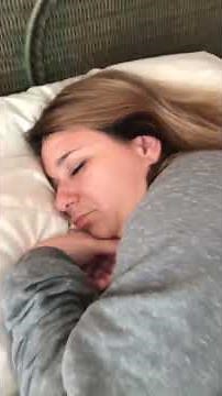 Snoring like a chainsaw with lips popping
