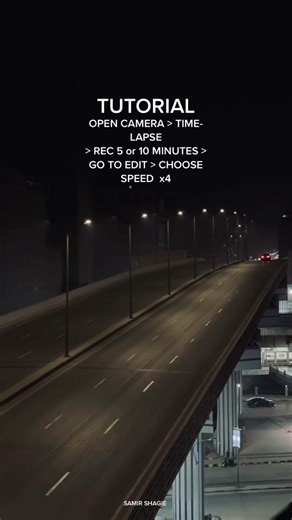 TIME-LAPSE | TUTORIAL OPEN CAMERA > TIME-LAPSE > REC 5 or 10 MINUTES > GO TO INSTAGRAM REEL > CHOOSE SPEED x4 📽️ | @samirshagie #tutorial #fypシ #edit #timeless_streets #réel #egypt #iphonography #photoiphone #nightout #explore