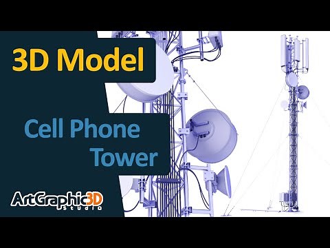 Professional Cellular Network Tower 3D Model | Realistic Modeling in Blender 3D