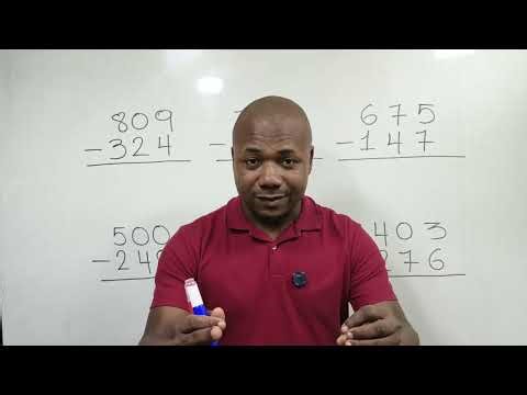 Subtracting three-digit numbers