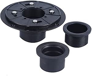 2-Inch Drain Shower Drain Base ABS Sub Drain Base for Square/Linear Shower Drain with Rubber Gasket, Adjustable Ring, 2-inch Shower Drain Installation