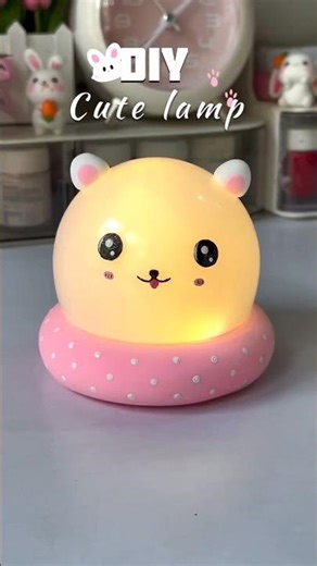 DIY Cute Lamp Craft 🐰 | How to Make Mini Lamp at Home | #shorts #diy #craft #viral #trending