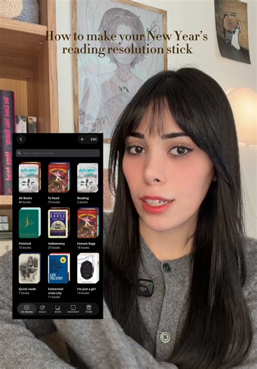 How to make new years reading resolutions stick without overthinking thr whole process :) #booktok #readingresolutions #readinggoals #booktrackingapps @Bookly