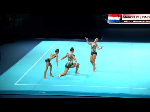 Netherlands (NED) - 2024 Acrobatic Worlds, Guimaraes (POR) Dynamic Qualification Women's Group