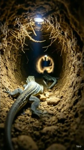 Inside a Sand Lizard's UndergroundWorld Micro Camera Wildlife#shorts