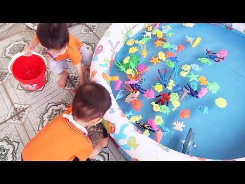 Đồ Chơi Trẻ Em Baby Fun ❤️ Trò Chơi Bắt Cá Thả Hồ Bơi và Làm Món Bánh Cá ❤️ Gia Đình Baby Shark