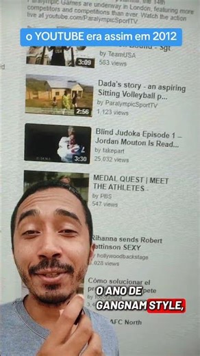 Você lembra como o YouTube era em 2012? 😱 #nostalgia