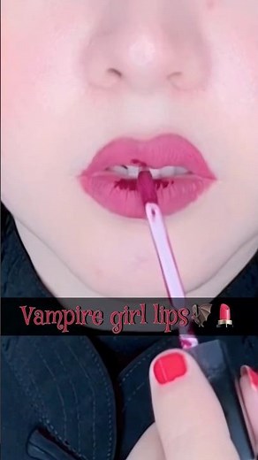 Vampire Girl Lips Makeup | Bold Red Lip Tutorial for Halloween Look 💋